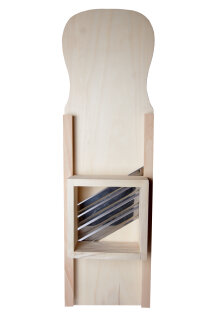 Krauthobel Classic 4-Messer, Pappel, Edelstahl, 24 x 95 cm