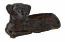 Pflanzhund 30 x15 cm, braun-glänzend