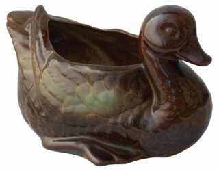 Pflanzente, 25 x 15 cm, braun-geflammt
